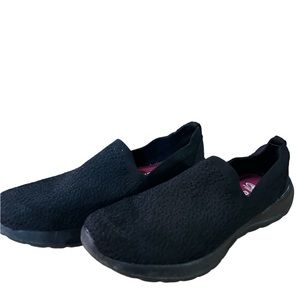 Athletic Works Women's Knit Memory Foam Black Slip-on Sneaker size 7